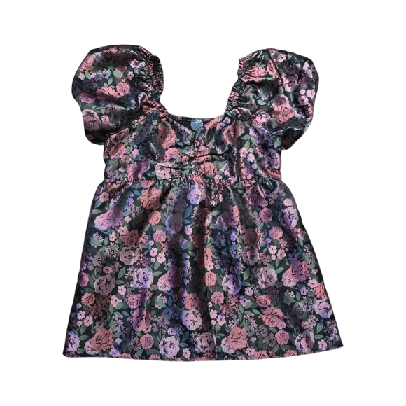 Arula Evie Floral Jacquard Puff Sleeve Mini Dress Size C 3X - Picture 2 of 6